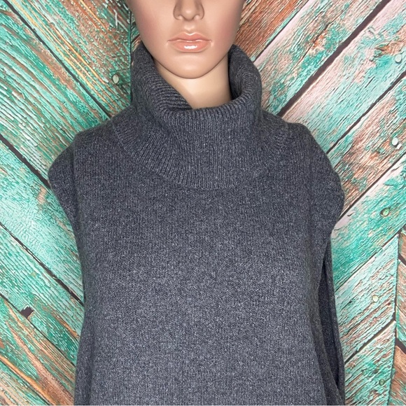 Rare Mos Mosh Zahra Women's Turtleneck Sweater Knit Dark Grey Wool Blend - Picture 2 of 7